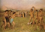 Edgar Degas Young Spartans Exercising Spain oil painting artist